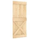 VidaXL Drzwi przesuwne Naturalne i białe 90 x 210 cm
