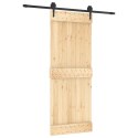DRZWI PRZESUWNE NATURALNY I CZARNY 80X210CM
