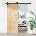 DRZWI PRZESUWNE NATURALNY I CZARNY 80X210CM