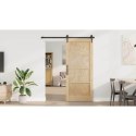 VidaXL Drzwi przesuwne ORKDAL Naturalny i czarny 86 x 211 cm