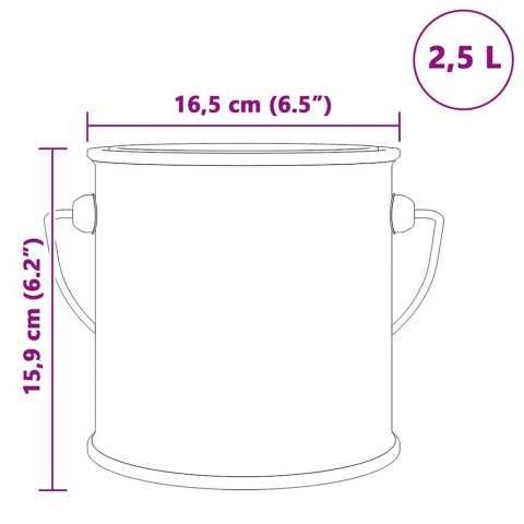 VidaXL Farba do ścian Szary 2,5 L Wydruk na ścianie