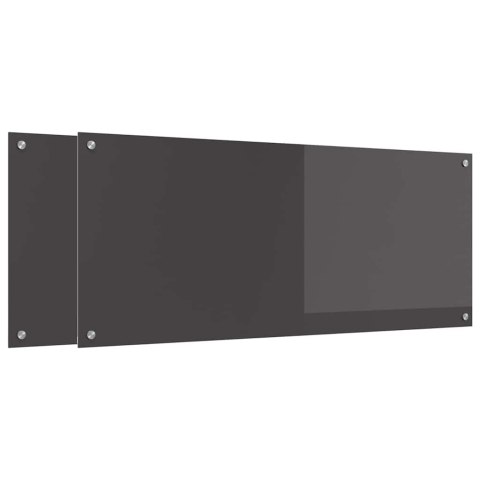 PANEL KUCHENNY 2 PCS CIEMNOSZARY 120X50CM SZKŁO HARTOWANE