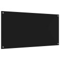 VidaXL Panel kuchenny 2 pcs Czarny 120 x 60 cm szkło hartowane