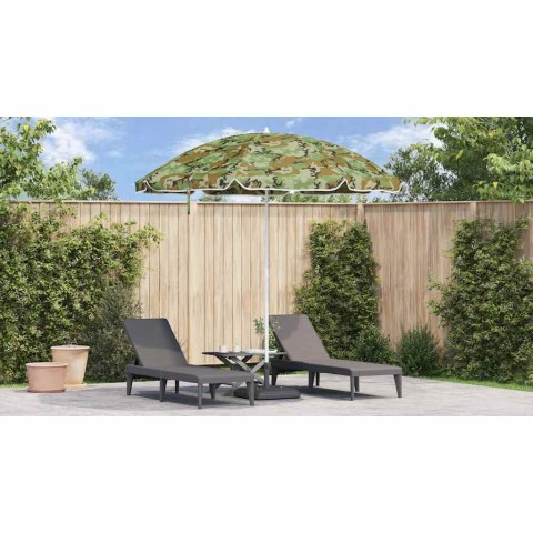 VidaXL Parasol plażowy Zielony 263 x 263 x 272 cm Poliester i Metal