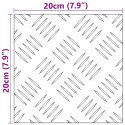 VidaXL Płytki w Szachownicę 2 pcs Srebrny 20 x 20 cm Aluminium