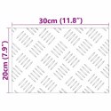 VidaXL Płytki w Szachownicę 2 pcs Srebrny 30 x 20 cm Aluminium