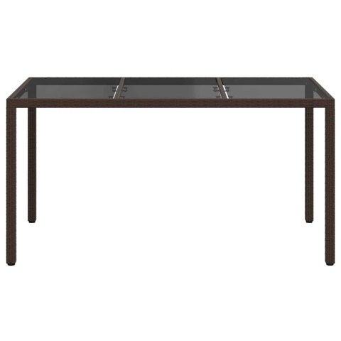 VidaXL Stół Ogrodowy Brązowy 150 x 90 x 75 cm polirattan