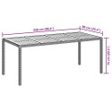 VidaXL Stół Ogrodowy Czarny 190 x 90 x 75 cm polirattan