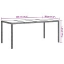 VidaXL Stół Ogrodowy Szary 190 x 90 x 75 cm polirattan