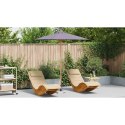 CIEMNOSZARY PARASOL OGRODOWY 217X230CM Z BAMBUSA