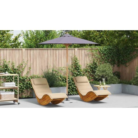 CIEMNOSZARY PARASOL OGRODOWY 217X230CM Z BAMBUSA
