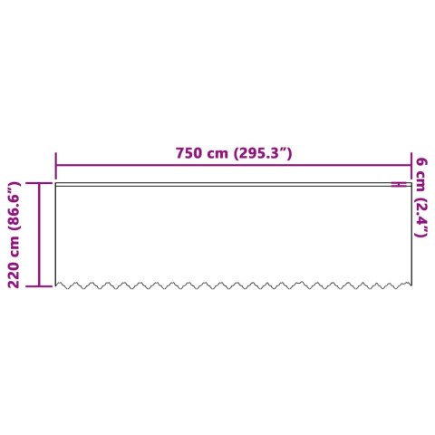FIRANKA KORONKOWA Z ZASŁONAMI BIAŁY 750X 220CM POLIESTER