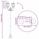 LAMPION DO OGRODU KOLOR BRONZU ALUMINIUM SZKŁO