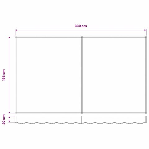 POSZYCIE TKANINA DO MARKIZY ODPORNA NA UV/WODĘ MOCNA NIEB/BIAŁY 330X195CM