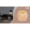 ŚWIECZNIKI Z KAMIENIA SOLNEGO 4 SZTUKI RÓŻOWE 4KG DEKORACJA