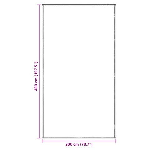 VidaXL Dywan pod namiot Niebieski i szary 400 x 200 cm Polietylen