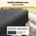 VidaXL Pokrowiec na Stół Gładki Czarny 122 x 72 x 15 cm tkanina