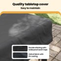 POKROWIEC NA STÓŁ GŁADKI CZARNY 82X82X15CM TKANINA