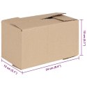 VidaXL Pudełko składane 50 pcs Naturalny 24 x 13 x 13 cm Tektura