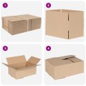 VidaXL Pudełko składane 50 pcs Naturalny 25 x 17,5 x 10 cm Tektura