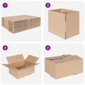 VidaXL Pudełko składane 50 pcs Naturalny 30 x 21,5 x 14 cm Tektura