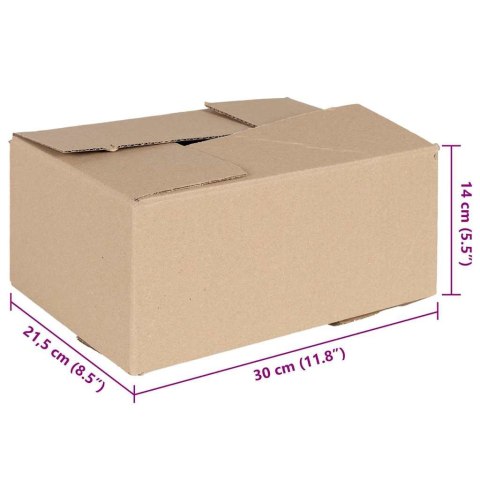 VidaXL Pudełko składane 50 pcs Naturalny 30 x 21,5 x 14 cm Tektura