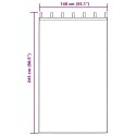 VidaXL Zasłony z zasłonami 2 pcs Turkusowy 245 x 140 cm Poliester