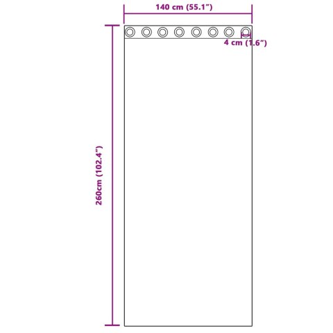 VidaXL Zasłony zaciemniające 2 pcs Czerwone wino 140 x 260 cm Aksamit