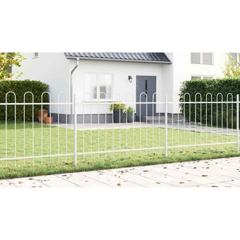BIAŁY PŁOT OGRODOWY PŁOTEK PANEL OGRODZENIOWY STALOWY 170X150CM SOLIDNY