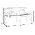 VidaXL Ławka ogrodowa 150 x 60 x 90 cm Lite drewno teakowe