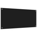 VidaXL Panel kuchenny Czarny 110 x 50 cm szkło hartowane