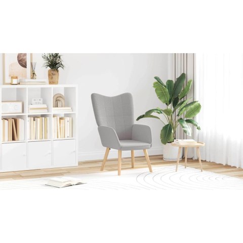 VidaXL fotel Jasnoszary 62 x 67 x 95,5 cm Tkanina sherpa