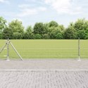 SŁUP OGRODOWY Z BETONOWĄ PODSTAWĄ 7 SZT. SREBRNY