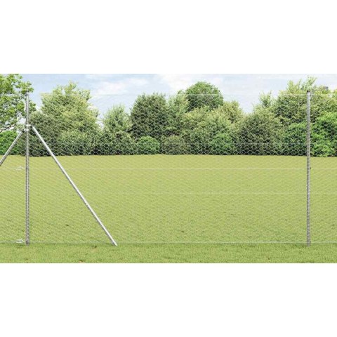 OGRODZENIE HEKSAGONALNE SREBRNY 1,6X50 M STAL GALWANIZOWANA