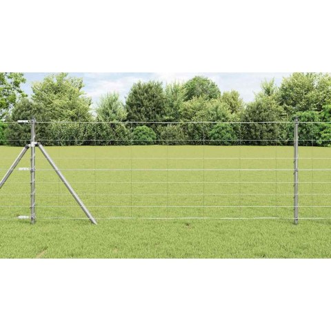 OGRODZENIE PASTWISKOWE SREBRNY 25X0,8M STAL GALWANIZOWANA