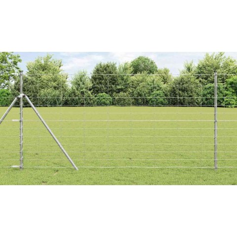 OGRODZENIE PASTWISKOWE SREBRNY 25X1,2M STAL GALWANIZOWANA