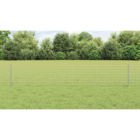 SŁUPEK OGRODZENIOWY. 11 SZT. SREBRNY 40CM STAL