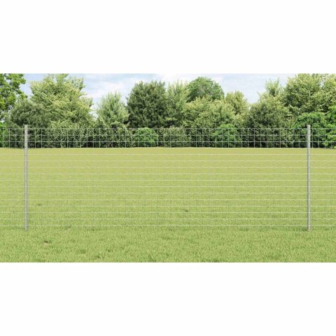 SŁUPEK OGRODZENIOWY. 11 SZT. SREBRNY 80CM STAL