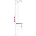 SŁUPEK OGRODZENIOWY. 11 SZT. SREBRNY 80CM STAL