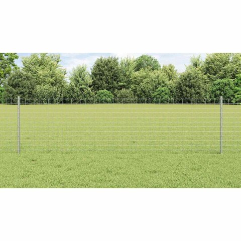 SŁUPEK OGRODZENIOWY. 5 SZT. SREBRNY 60CM STAL