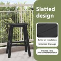 STOŁEK BAROWY 2 SZT CZARNY 52X43X73.5CM HDPE