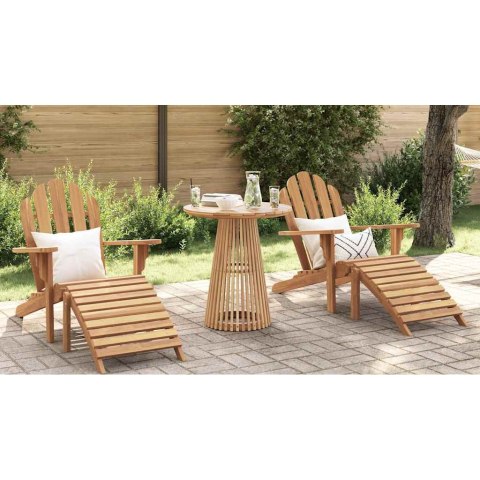 VidaXL Stolik boczny Brązowy 70 x 70 x 75 cm Lite drewno teakowe