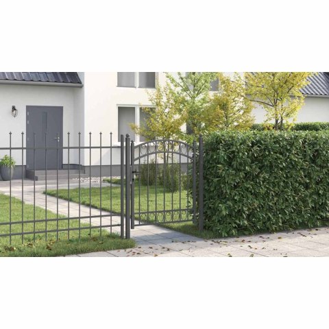 BRAMA OGRODZENIOWA EMMEN 125X100CM STAL MALOWANA PROSZKOWO
