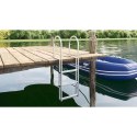 DRABINKA DOKOWA 3-STOPNIOWA SREBRNY 45X11,5X134CM