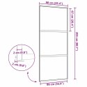 DRZWI PRZESUWNE CZARNY 90X205CM SZKŁO HARTOWANE ALUMINIUM