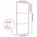 DRZWI PRZESUWNE CZARNY 90X205CM SZKŁO HARTOWANE ALUMINIUM