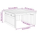 GARAŻ DLA KOSIARKI ROBOTA 73,5X81,5X38,5CM DREWNO SOSNOWE IMPREGNOWANE BRĄZ