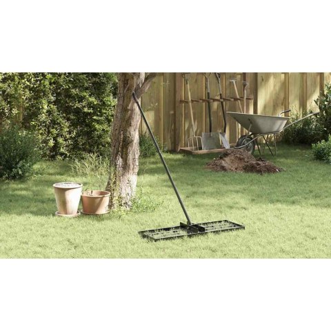 GŁOWICA DO POZIOMICY OGRODOWEJ GRABIE DO TRAWNIKA STAL MALOWANA PROSZKOWO 75CM