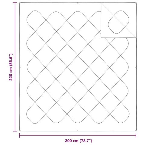 KOŁDRA BIAŁA 200X220CM MIKROFIBRA