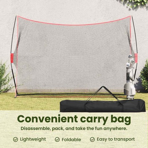 POMOC W TRENINGU GOLFA CZARNY 314X 92X 214CM POLIESTER